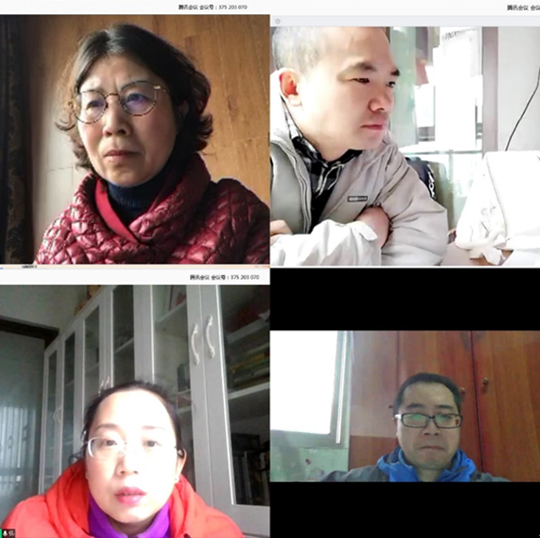 预答辩委员会专家在线进行提问和指导